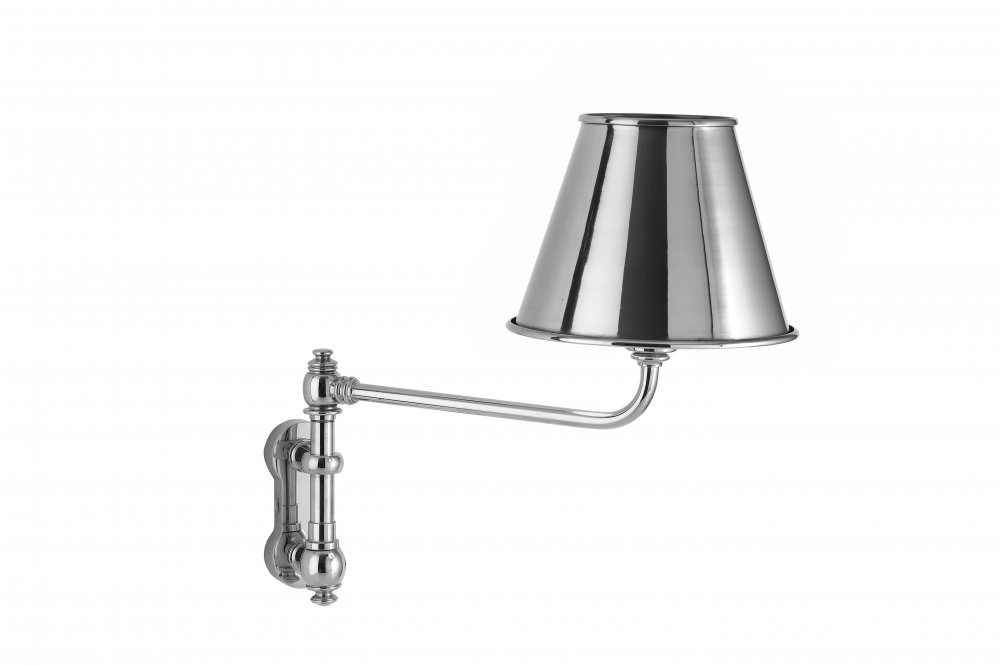 Adjustable wall light with sheet metal shade