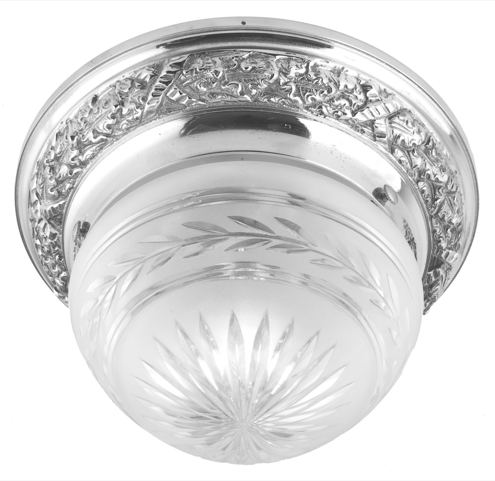 Plafoniera con vetro sabbiato e molato (Led 3000 K 24V)
