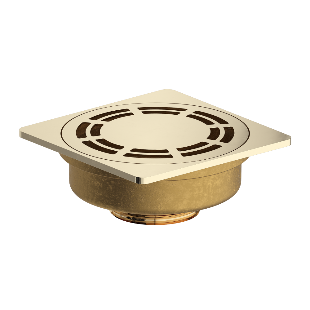 Brass trapped floor drain